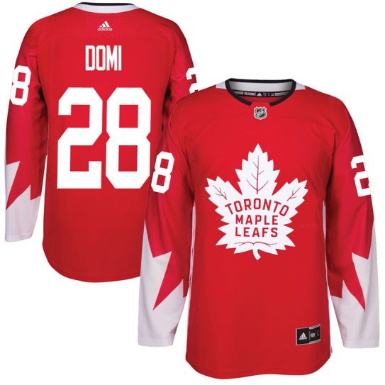 2017 NHL Toronto Maple Leafs Men #28 Tie Domi red jersey